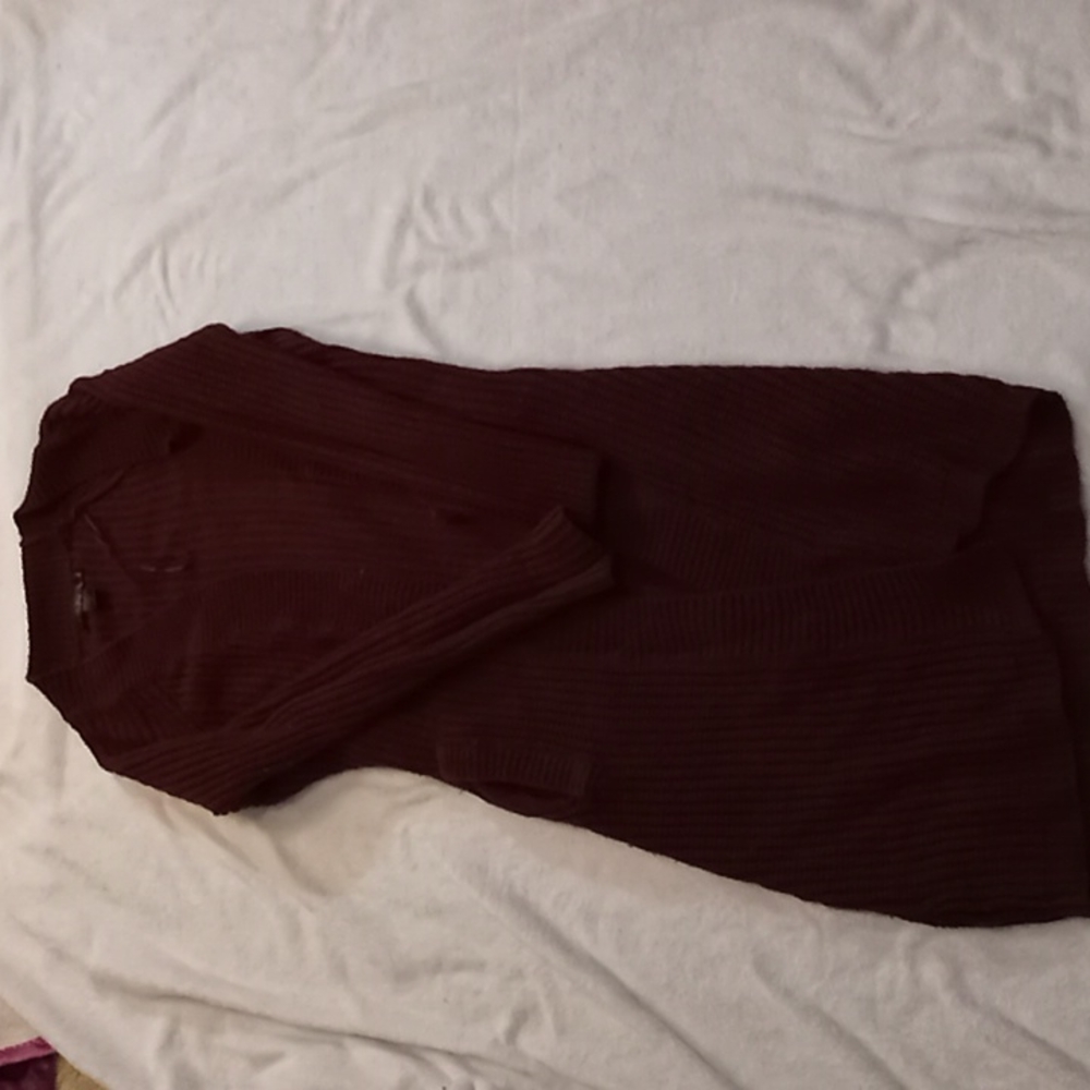 Maroon cardigan